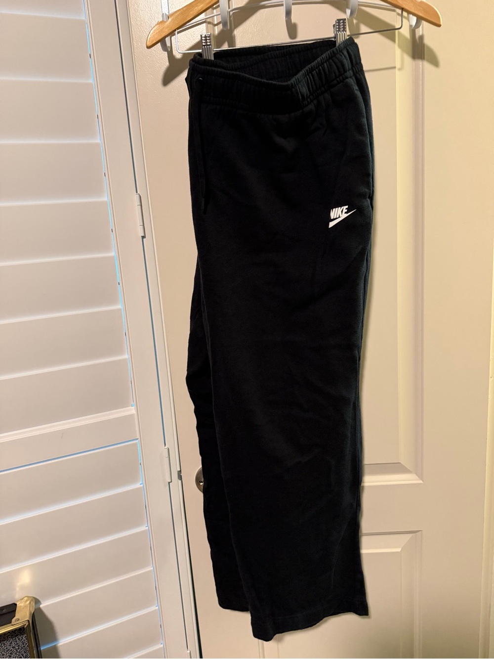 Nike Black Joggers with White Swoosh